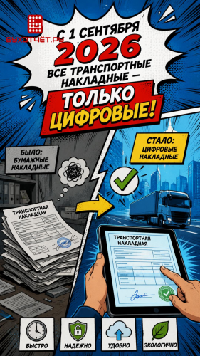 С 1 сентября 2026 все транспортные накладные — ТОЛЬКО цифровые!
